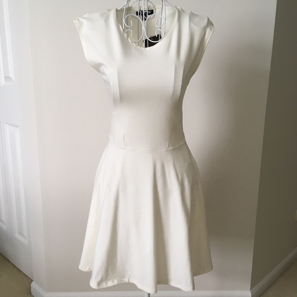 Topshop cream skater dress
